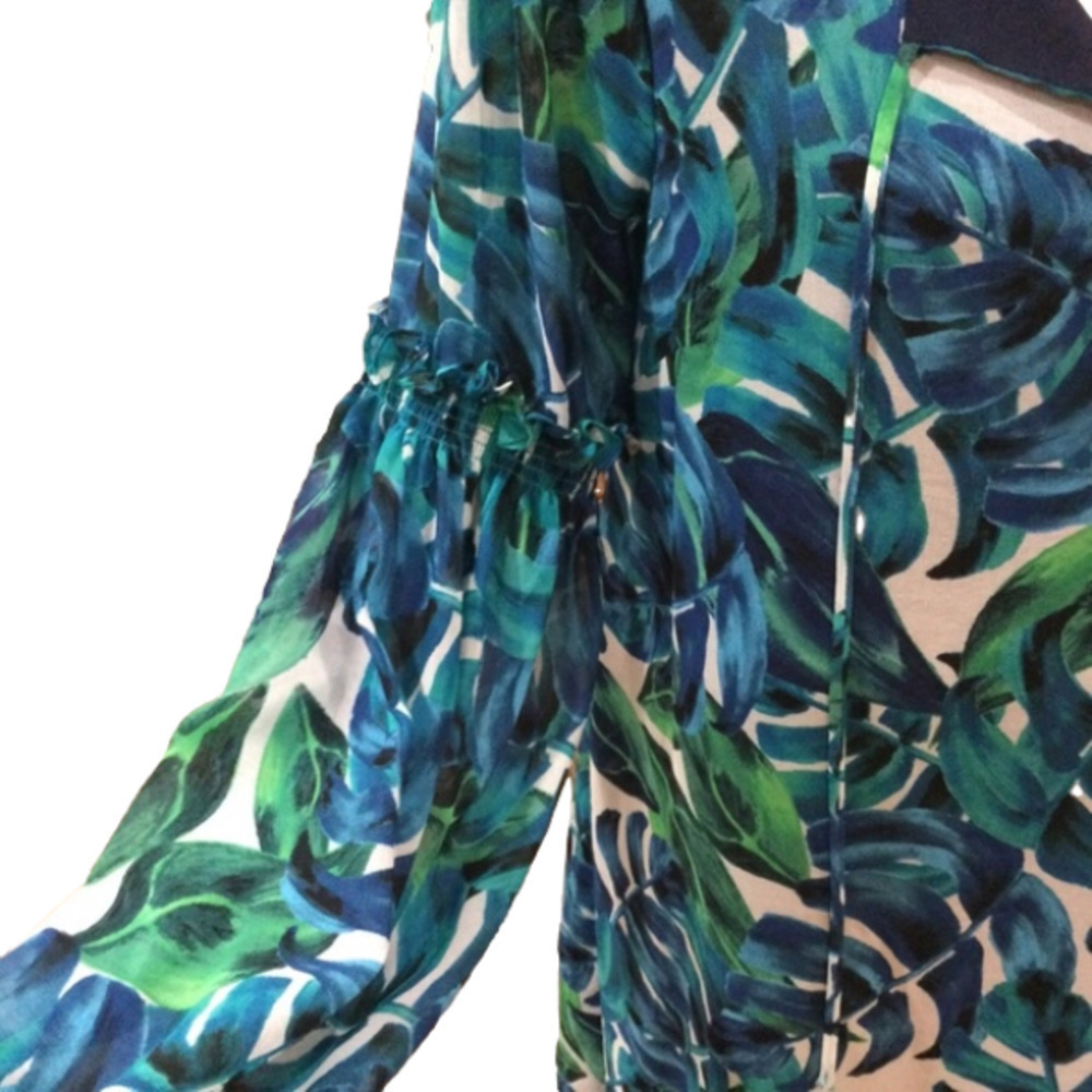 Anthropologie x Chloe Oliver Parterre Palms Swing Dress, Size Medium - Picture 4 of 13